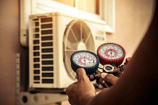 Professional Hvac Maintenance technician working in Barium Springs, NC